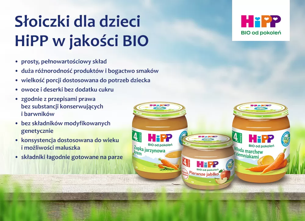 Infografika: Słoiczki dla dzieci HiPP w jakości BIO